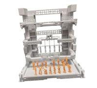 Colcolo Interlocking Display Base Action Figure Diorama Stand Model Accessories Assembly Model Toy Storage Garage Hobby System Base, White, 16.5x11.5x16.5cm