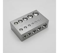 Colcolo Jewelry Forming Anvil Block Solid Dense, B Model 120x60x30mm, 1550g, Hole Sizes 3mm, 4mm, 5mm, 6mm, 7mm, 8mm, 9mm, 10mm, 11mm, 12mm, 13mm, 14mm, 15mm, 16mm, 17mm, 18mm, 19mm, 20mm