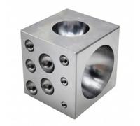 Colcolo Jewelry Forming Anvil Heavy Duty Steel Shaping Block with Multiple Concave Forming Cavities for Curving Metal Sheets Crafting Rounded Forms Suitable, 38x38mm