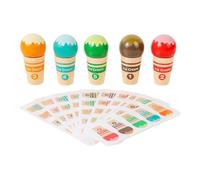 Colcolo Kids Ice Cream Learning Toy Fine Motor Skills Preschool Reusable Color Sorting Matching Game with Cards for Easter Halloween