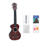 Colcolo Kids Ukulele Guitar Toy for Beginner Skill Improving Developmental 21 inch Musical Instrument for 3 4 5 6 7 Year Old, Brown wood Grain