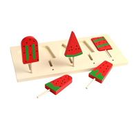 Colcolo Kids Wooden Ice Cream Toy Role Play Food Toys Develop Social Skills Educational Toys for Girls Boys Age 3 4 5 6 Years Old