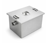 Colcolo Kitchen Oil Separator Collector with Sturdy and Under for Busy Service Lines Suitable for Commercial Kitchens Restaurants Food Trucks Catering Operations, 375 275 245 Mm