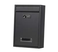 Colcolo Large Locking Mailbox Wall Mount, with Combination Lock Post Letter Letter Box Iron Retro Loading Newspaper Gate