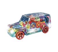 Colcolo Light up Car Toy Sensory Toy Rotating Gears Fun Transparent Music and LED Effects for Boys Girls Children