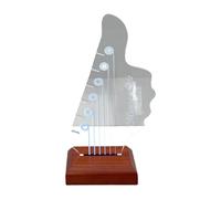 Colcolo Light up Guitar Pick Holder, Wood Base, Decorative Acrylic Guitar Pick Display for Countertop Music Lovers Gift Desktop, Style A