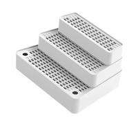Colcolo Litter Box Ramp, Footboard with Pad Easy to Clean, Mat Detachable Cat Litter Stair 3 Steps for Elderly Cats Indoor, White