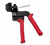 Colcolo Manual Cable Tie Tightening Tool Flush Cut Stainless Steel Cable Tie Tool with Cutting Gripping Self-Locking for Electricians, Red