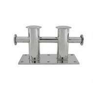 Colcolo Marine Mooring Bollard Double Cross Docking Mooring Post Boat Cleat Stainless Steel Hardware With Secure Rope Wrap and Clean Look suitable for boats docks piers marinas, 150MM High