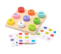 Colcolo Matching Board and Turnable Interactive Cognitive Preschool Learning Activities Kindergarten Kids Educational Toy, Number Matching