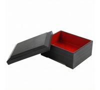 Colcolo Meal Storage Container Rectangular Food Container Sushi Box Lidded Box with Ribbed Surface Suitable for Takeout Table Service Display Home Organization 173x143x80mm