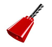 Colcolo Metal Cowbell Call Bell Alarm Musical Instruments Loud Noise Makers Cheering Hand Sporting Events School Wedding, Red