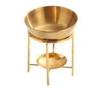 Colcolo Metal Essential Oil Burner Diffuser Essential Oil Warmer Melt Large Capacity Gold Detachable Oil Burner Scented Melt Burner Tealight Candle Holder for SPA Holiday Home Decoration Valentine
