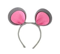 Colcolo Mice Ears Headband Fancy Dress Hairband for Carnival Halloween Prom Celebration, Grey