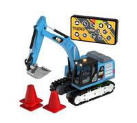 Colcolo Mini Construction Vehicle Remote Control RC Digger Articulated Arm Model Sturdy Track Design Suitable for Role Play Children’s Interactive Play, Blue