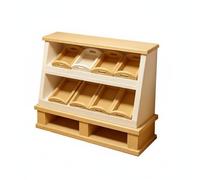Colcolo Miniature Bread Cabinet Dollhouse Bakery Shelf Display Case Lightweight Structure Suitable for Home Decoration Scene Building Pretend Play
