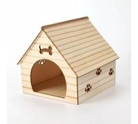 Colcolo Miniature Dollhouse Dog House Pet Kennel Accessory With Realistic Horizontal Panels For Lifelike Texture suitable, 12-Point Miniature Dog House