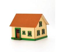 Colcolo Miniature House Model Building Display Diorama Cottage Structure Ornament With Wood And To Display Suitable for diorama building village scenes hobby, Original Color Style 2/Finished Product