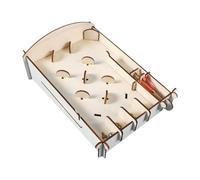 Colcolo Miniature Pinball Machine 3D Wooden Puzzle Ages 7 and up Christmas Model Building Kit Interactive DIY Brain Teaser Innovative