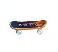 Colcolo Miniature Skateboard Scene Model Toy Prop Diorama Accessory Resin Display Piece With Skating Theme Detail And Realistic Wheel Parts Suitable for, Orange