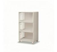 Colcolo Modular Storage Cabinet Drawer Organizer Storage Unit Chest with Front and Mobile Casters PP Build Suitable for Closets bedrooms Dorm Rooms Rental Homes, Apricot Transparent, 53 44 93.3cm