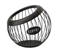 Colcolo Multi-Functional Coffee Capsule Holder | expansive oval Opening, unified Circular Base, Metal Fruit Basket, for Dining Table , Black