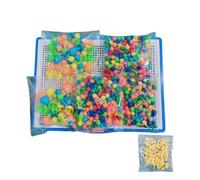 Colcolo Mushroom Peg Puzzle Kids Educational Toy for 3 4 5 Year Old Preschool Learning Activities Kindergarten Wooden, 832pcs