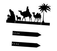 Colcolo Nativity Scene Silhouette Yard Sign Christmas Decor Ornament Garden Sign with Stakes for Lawn Outdoor Pathway Festival Yard, Style A