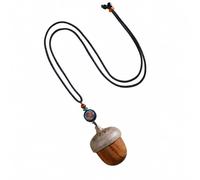 Colcolo Nature-Influenced Wood Pendant Necklace | Rustic Vintage Style, Lightweight, Memorial Necklace, for Daily Wear