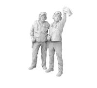 Colcolo Naval Personnel Figure Resin Model Kit With Navy Deck Crew Dynamic Poses Unpainted And For Hands-On Modeling suitable for carrier deck scenes historical displays