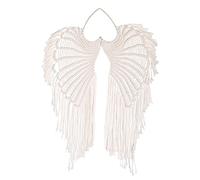 Colcolo Nordic Hand Woven Angel Wing Macrame with Long Tassel Decor Pendant Tapestry for Dorm Wedding Home Nursery Room Ornament