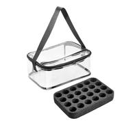 Colcolo Paint Organizer Case for 24 Bottles Convenient Practical Art Supply Storage Bag with Shoulder Strap for Office College Travel