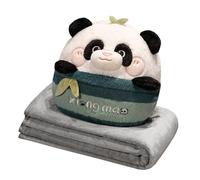 Colcolo Panda Pillow Doll with Blanket Decorative ies Office Waist Cushion for Cuddle & Squish Girls and Boys