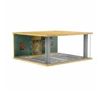 Colcolo Parking Scene Display Model Car Display Case Garage Diorama Display Box Showcase Stand With Wooden Structure And Dust Cover Suitable for collectors desks shelves cabinets