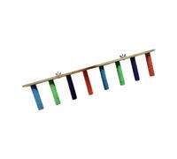 Colcolo Parrot Perch Stand Climbing Ladder Easy Installation Paw Grinding Stick Bird Window/Bath/Car/Travel Perch Toy for Lovebird, 8 tier