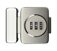 Colcolo Password Rotary Hasp Lock,Twist Knob Hasp Latch,Gate Keyless Combination Lock for Outdoor Shed Fence Office File Door Garage, Silver