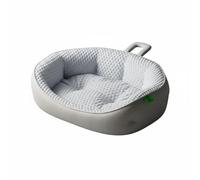 Colcolo Pet Bed Bolster Lounger Sofa Cooling 3D Frost Pearl Textile Elevated Sides Head Neck Support Washable Machine Friendly for Sleeping Indoor, Gray, L 60 45cm