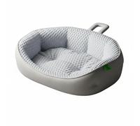 Colcolo Pet Bed Bolster Lounger Sofa Cooling 3D Frost Pearl Textile Elevated Sides Head Neck Support Washable Machine Friendly for Sleeping Indoor, Gray, XL 75 55cm