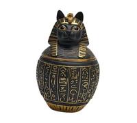 Colcolo Pet Cremation Urn Keepsake Storage Collection Figurine Desktop Decor Ancient Compact Canopic Jar Statue Sculpture, Style C