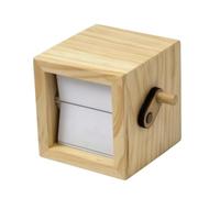 Colcolo Photo Album Mechanism Mechanical Flipbook Box Wooden Photo Viewer Hand Crank Animation Cube With Front Viewing Window, Pine Wood Original Color 16 Sheets, DIY