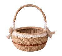 Colcolo Picnic Basket Handwoven Storage Basket Shelf Gift Wrapping Party Restaurant Wedding Counter Flowers Decorative, Style A