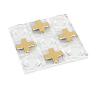 Colcolo Polished Acrylic Game Set with Transparent Grid for Office Desk Recreation and Contemporary Interior Styling, Gold