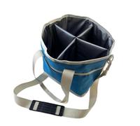 Colcolo Portable Beverage Carrier Insulated Bag Tote with Separated Compartments and Adjustable Shoulder Strap Nylon Polyester for Car Rides Sporting Events, Array, Blue, 21 18 21cm