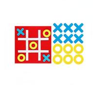Colcolo Portable Game Board Pocket Toe Set Noughts And Crosses Strategy Toy Felt Pieces Lightweight Build With Pouch suitable for child development family, Red