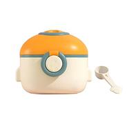 Colcolo Portable Milk Formula Dispenser Food Container with 5G Spoon Feeding Carry Case Leakproof Compartment for Infant Toddler, Orange Small