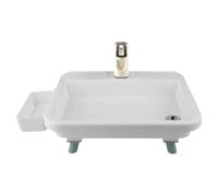 Colcolo Portable Sink Outdoor Sink with Electronic Faucet Easy Setup & Drainage Hose for Camping Indoor Outdoor Use Workshop RV Travel Garden Garage, White