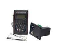 Colcolo Preamp Tuner System EQ Pickup Pres/treb/midd.2/midd.1/Bass DIY Display Accessories Preamp Digital Tuner Pickup, red