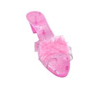 Colcolo Princess Shoes Sandals Decoration Heels Slip on Shoes for Kids Pretend Play Toy for Summer Party Supplies Role Playing Beach, Pink