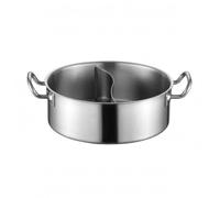 Colcolo Purpose Cookware Stainless Steel Hot Pot Soup Pot Stockpot with Induction Ready Three Layer Base for and Reliable Connection Suitable for Home Cook, Silver Mandarin Duck Without Lid, 30cm