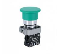 Colcolo Push Button Switch Round Momentary Button Control Switch Panel Switch Electrical Switch With Self Reset Long Service Life IP65 Suitable for Production, Green, 1NO Bc31
